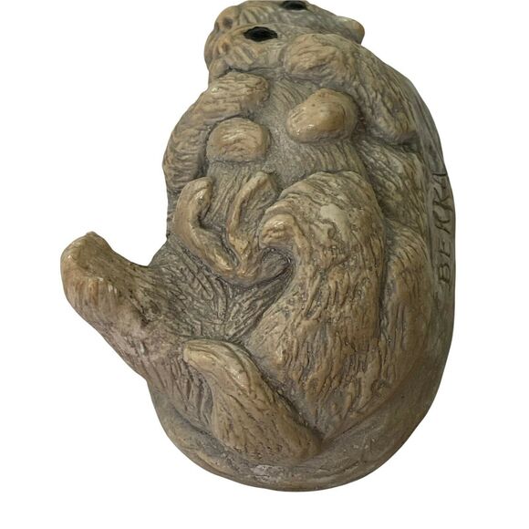Otter & Baby Pottery Sculpture Vintage Sweet Bekka Mount ST Helen's Ash USA 80s - Picture 2 of 16